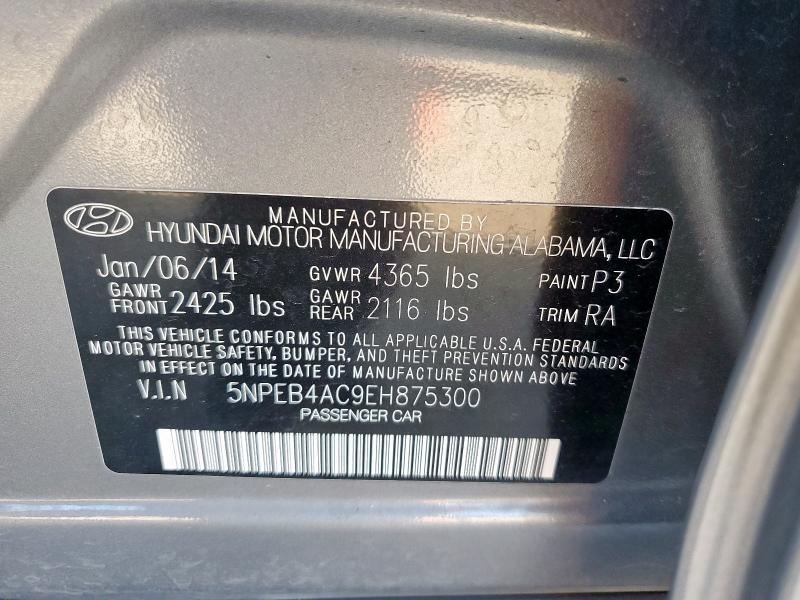 2014 HYUNDAI SONATA GLS - 5NPEB4AC9EH875300