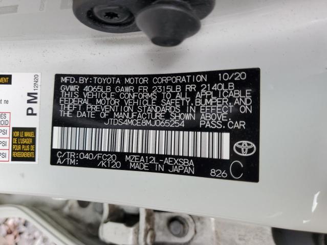 2021 TOYOTA COROLLA SE JTDS4MCE8MJ065254