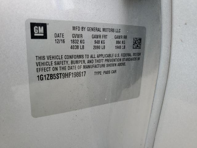 2017 CHEVROLET MALIBU LS 1G1ZB5ST9HF198617