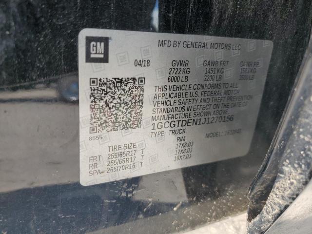 2018 CHEVROLET COLORADO Z71 1GCGTDEN1J1270156