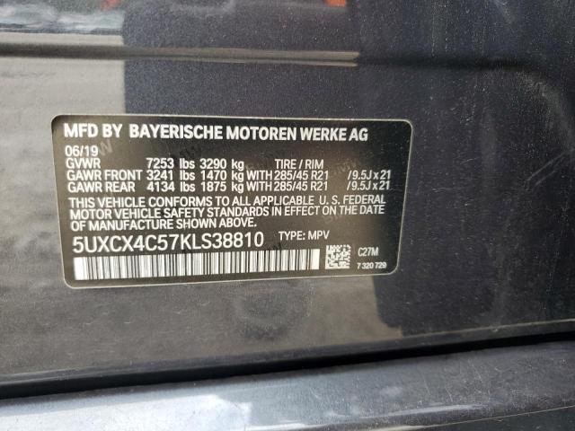 2019 BMW X7 XDRIVE5 5UXCX4C57KLS38810