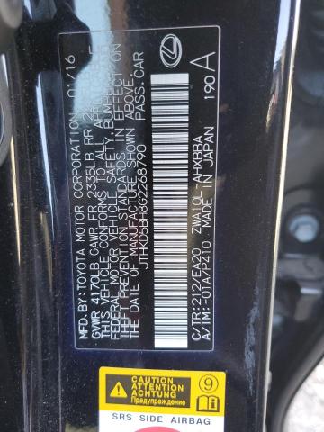 2016 LEXUS CT 200 JTHKD5BH8G2268790