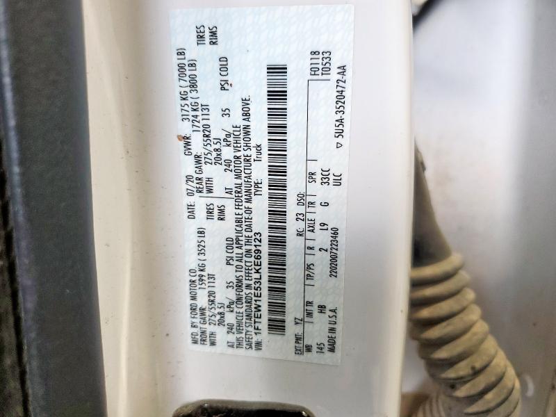 2020 FORD F150 SUPER 1FTEW1E53LKE69123