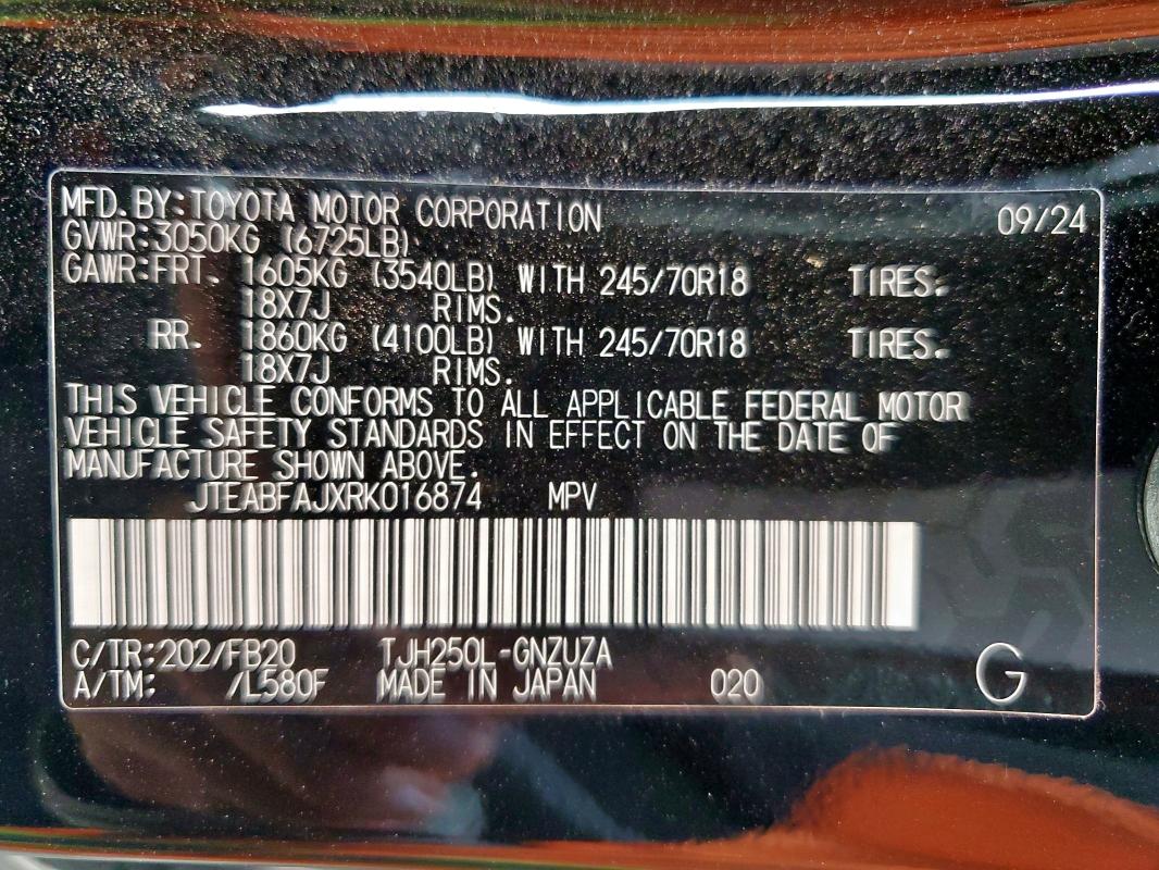 2024 TOYOTA LAND CRUIS JTEABFAJXRK016874