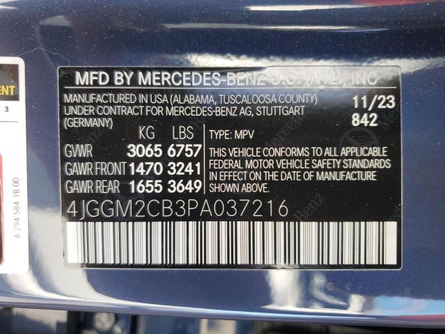 2023 MERCEDES-BENZ EQE SUV 50 4JGGM2CB3PA037216