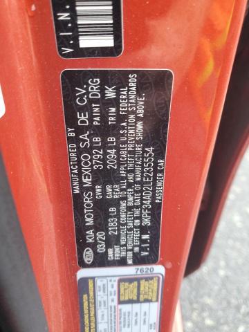 2020 KIA FORTE GT LINE - 3KPF34AD2LE235554