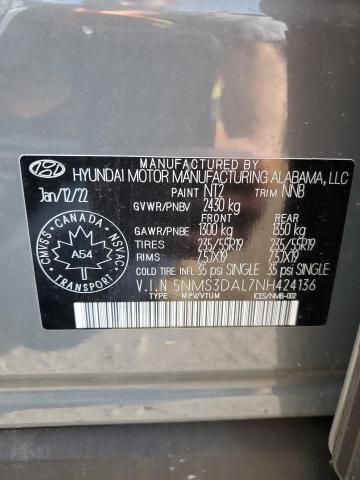 2022 HYUNDAI SANTA FE S 5NMS3DAL7NH424136
