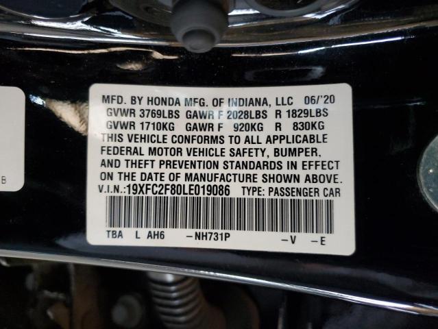 2020 HONDA CIVIC SPOR - 19XFC2F80LE019086