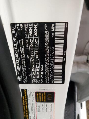 2019 MERCEDES-BENZ GLE 43 AMG 4JGED6EB2KA137635