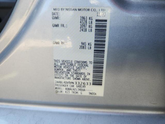 2023 NISSAN ALTIMA SV 1N4BL4DV9PN332633
