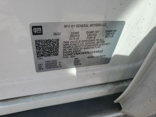 2022 CHEVROLET TRAVERSE H 1GNEVNKWXNJ194812