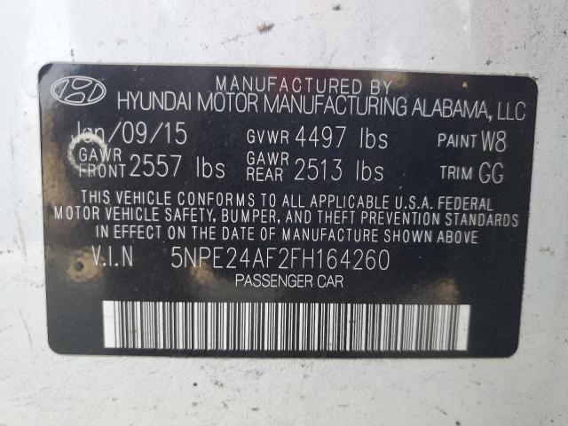 2015 HYUNDAI SONATA SE 5NPE24AF2FH164260