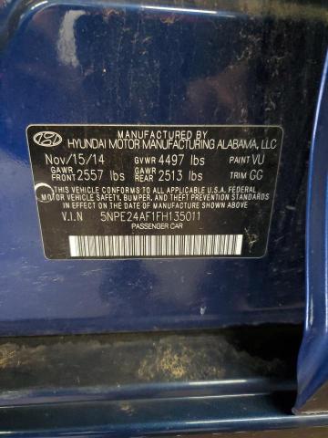 2015 HYUNDAI SONATA SE 5NPE24AF1FH135011
