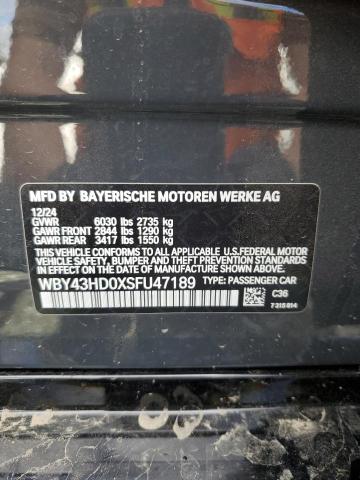 2025 BMW I4 XDRIVE 40 WBY43HD0XSFU47189