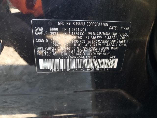 2021 SUBARU ASCENT PRE 4S4WMAHD0M3426329