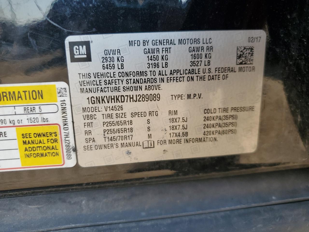 CHEVROLET TRAVERSE LT