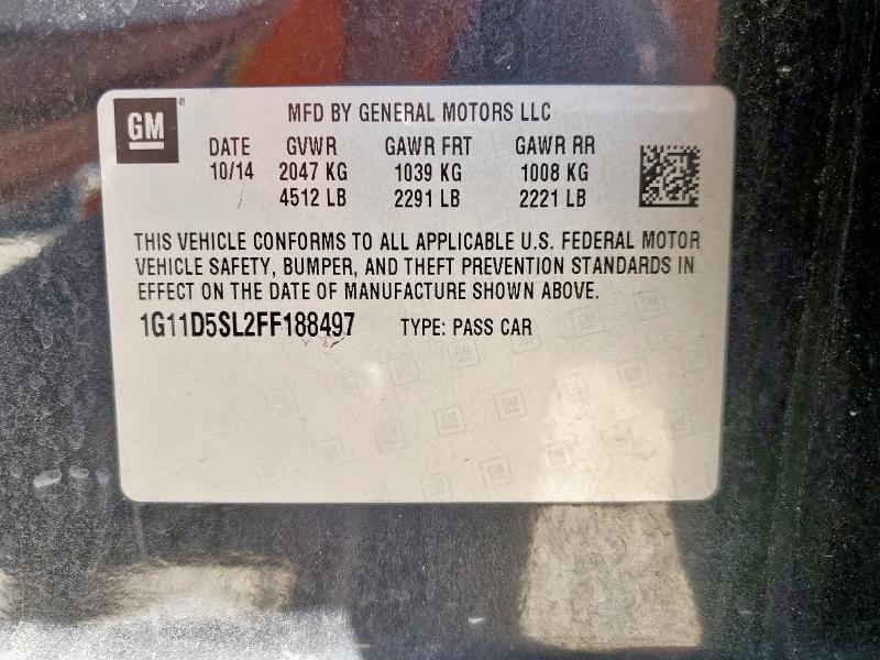 2015 CHEVROLET MALIBU 2LT - 1G11D5SL2FF188497