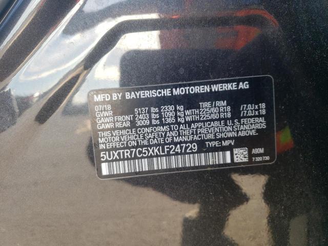 2019 BMW X3 SDRIVE3 5UXTR7C5XKLF24729