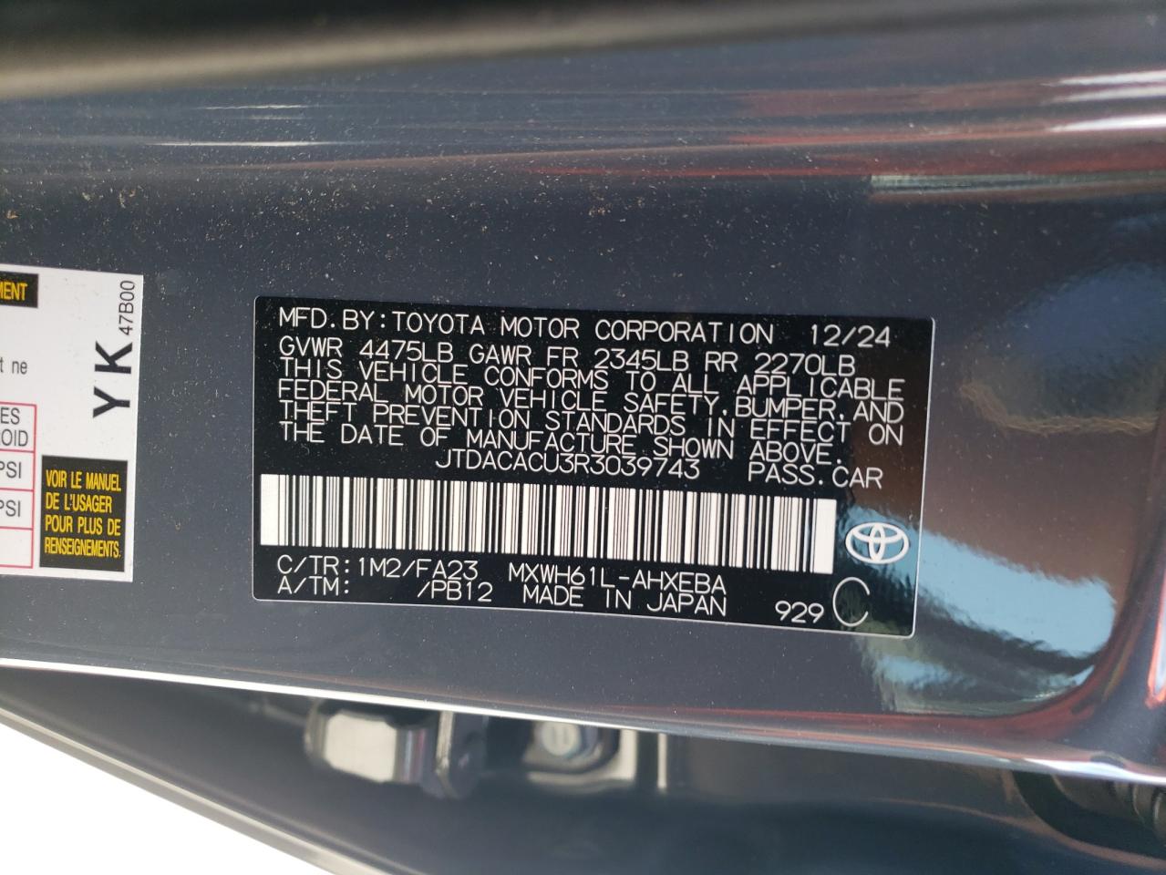 TOYOTA PRIUS PRIME SE