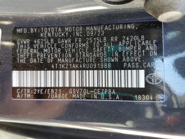 2024 TOYOTA CAMRY TRD 4T1KZ1AK4RU091988