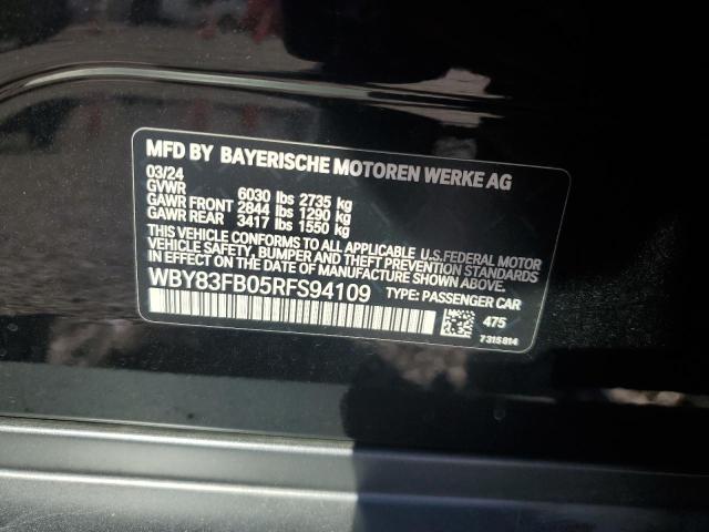 2024 BMW I4 XDRIVE WBY83FB05RFS94109