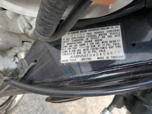 2004 KAWASAKI BN125 A JKABNRA194DA09877