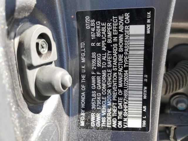 2020 HONDA CIVIC EX - SHHFK7H69LU226094