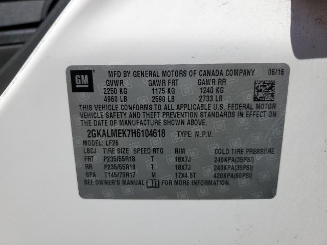 2017 GMC TERRAIN SL 2GKALMEK7H6104618