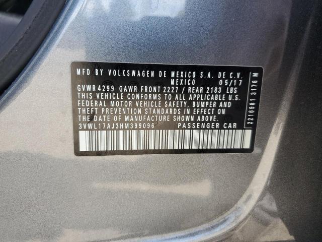 2017 VOLKSWAGEN JETTA SEL 3VWL17AJ3HM399096
