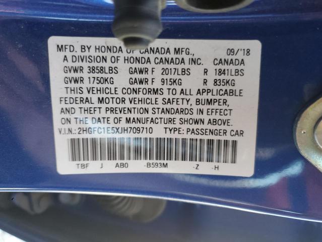 2018 HONDA CIVIC SI 2HGFC1E5XJH709710