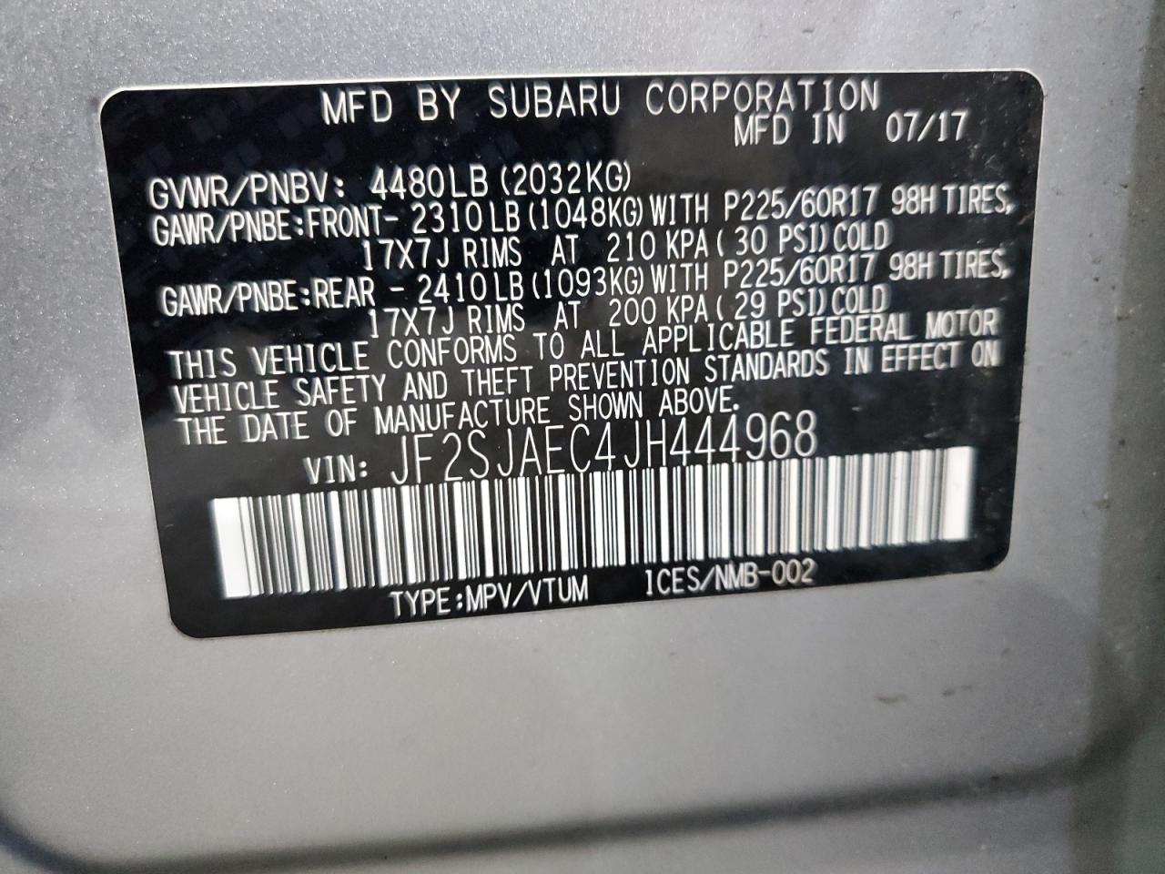 SUBARU FORESTER 2.5I PREMIUM