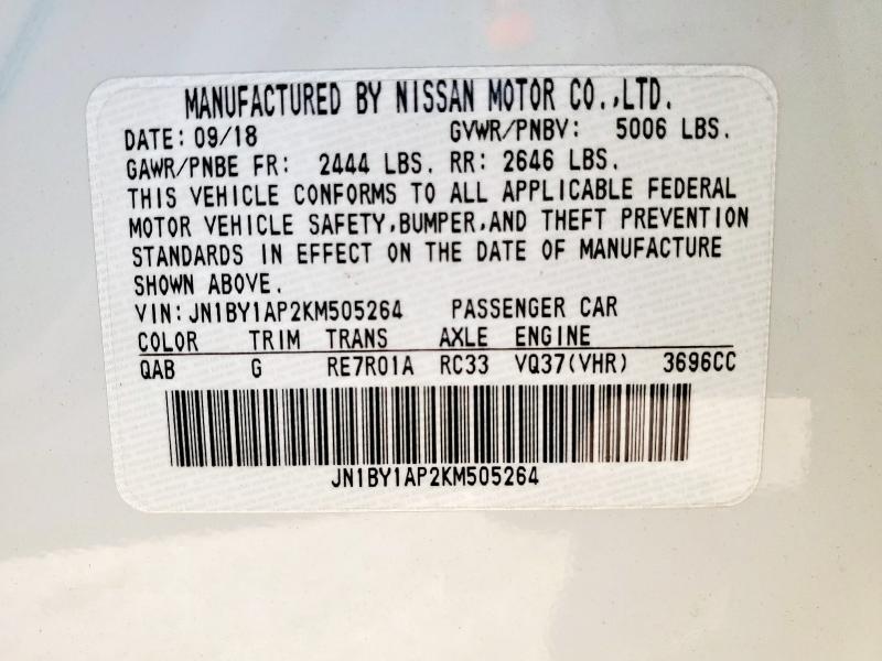 2019 INFINITI Q70 3.7 LU JN1BY1AP2KM505264