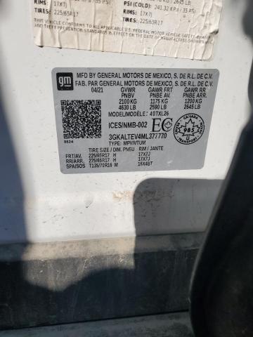 2021 GMC TERRAIN SL - 3GKALTEV4ML377770