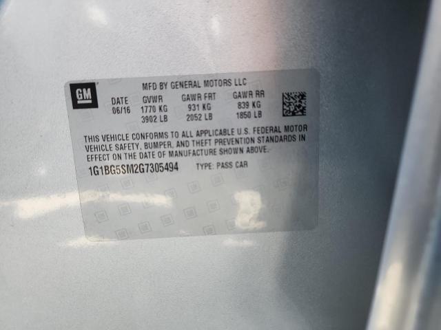 2016 CHEVROLET CRUZE PREM 1G1BG5SM2G7305494