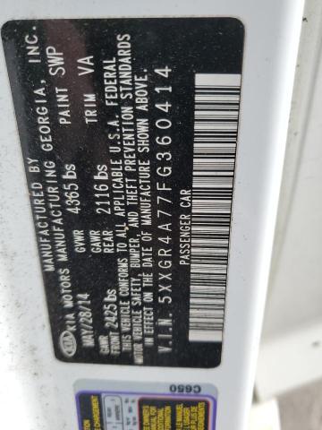 5XXGR4A77FG360414 KIA OPTIMA SX