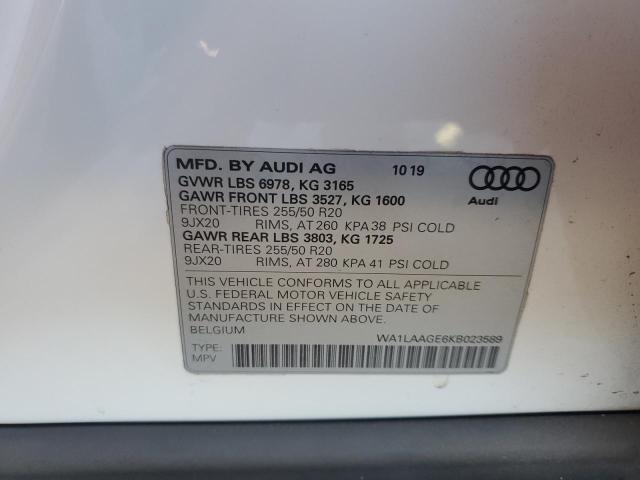 WA1LAAGE6KB023589 | 2019 AUDI E-TRON PRE