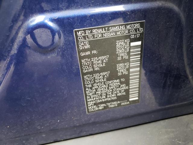 KNMAT2MV9HP567615 Nissan ROGUE S