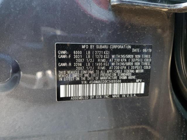 4S4WMAED0K3489500 Subaru Ascent Premium