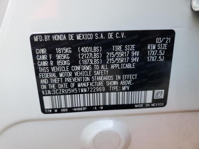 3CZRU5H51MM722969 Honda HR-V EX