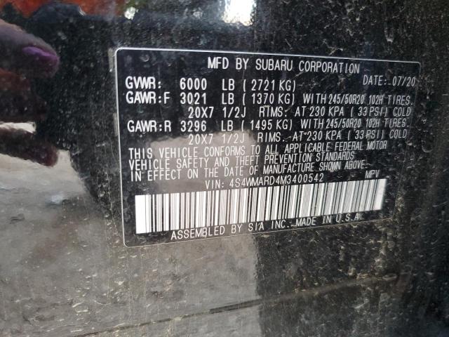 4S4WMARD4M3400542 Subaru Ascent Touring