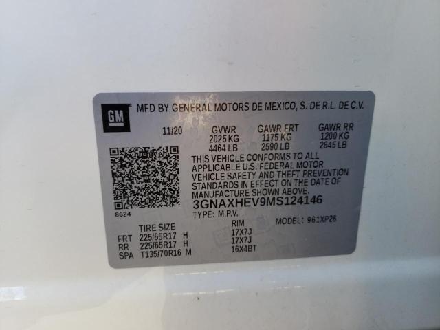 3GNAXHEV9MS124146 | 2021 CHEVROLET EQUINOX LS