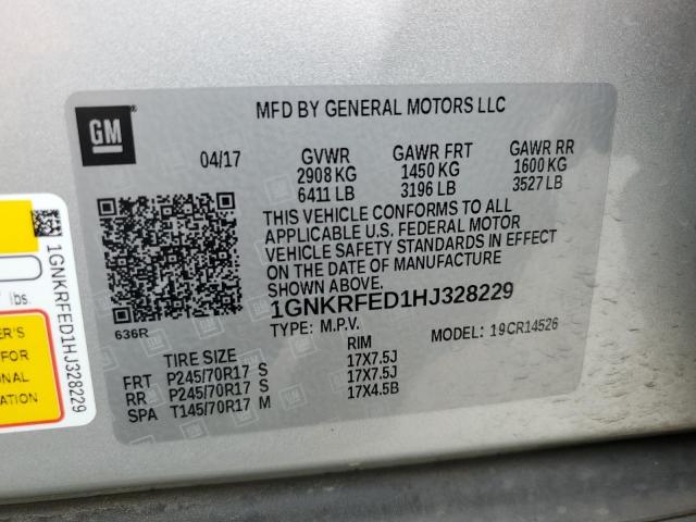 2017 CHEVROLET TRAVERSE L - 1GNKRFED1HJ328229