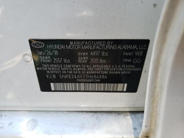 5NPE24AF7JH686486 | 2018 HYUNDAI SONATA SE