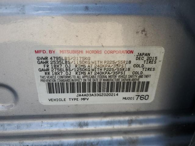 JA4AD3A33GZ020214 Mitsubishi Outlander Se
