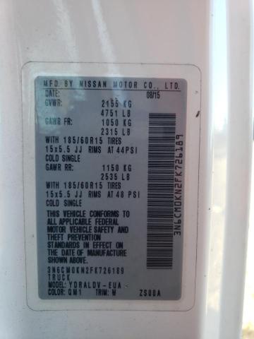 3N6CM0KN2FK726189 Nissan NV200 2.5S