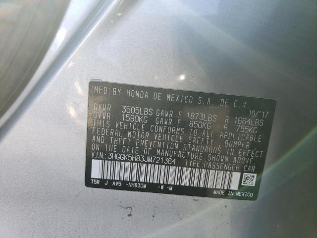 3HGGK5H83JM721364 Honda FIT EX
