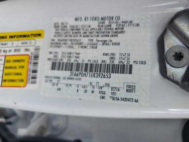 3FA6P0H71ER392653 Ford FUSION SE