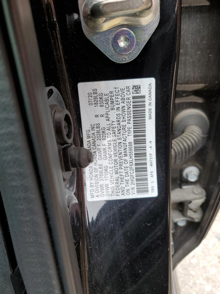 2HGFC2F6XLH569688 HONDA CIVIC 2020