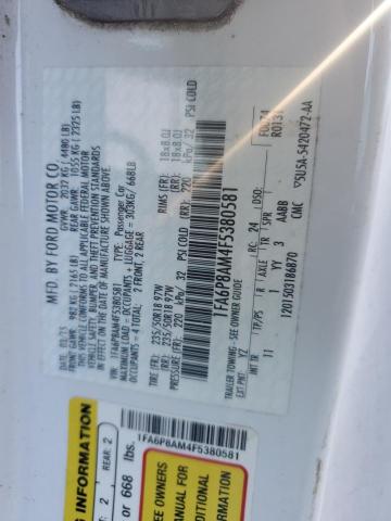 1FA6P8AM4F5380581 Ford MUSTANG