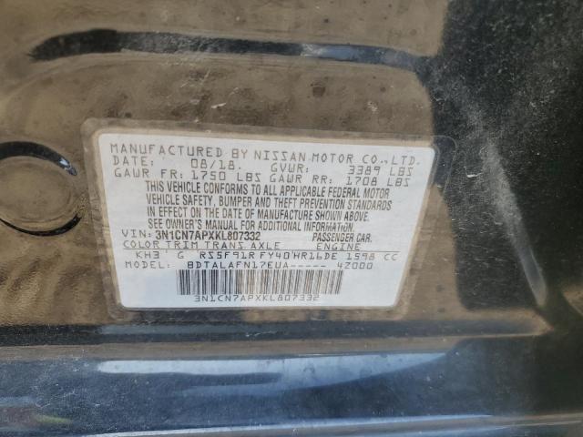 3N1CN7APXKL807332 Nissan VERSA S